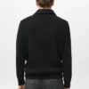 Strickpullover mit Reißverschlusskragen
