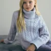 Strickpullover mit Rollkragen