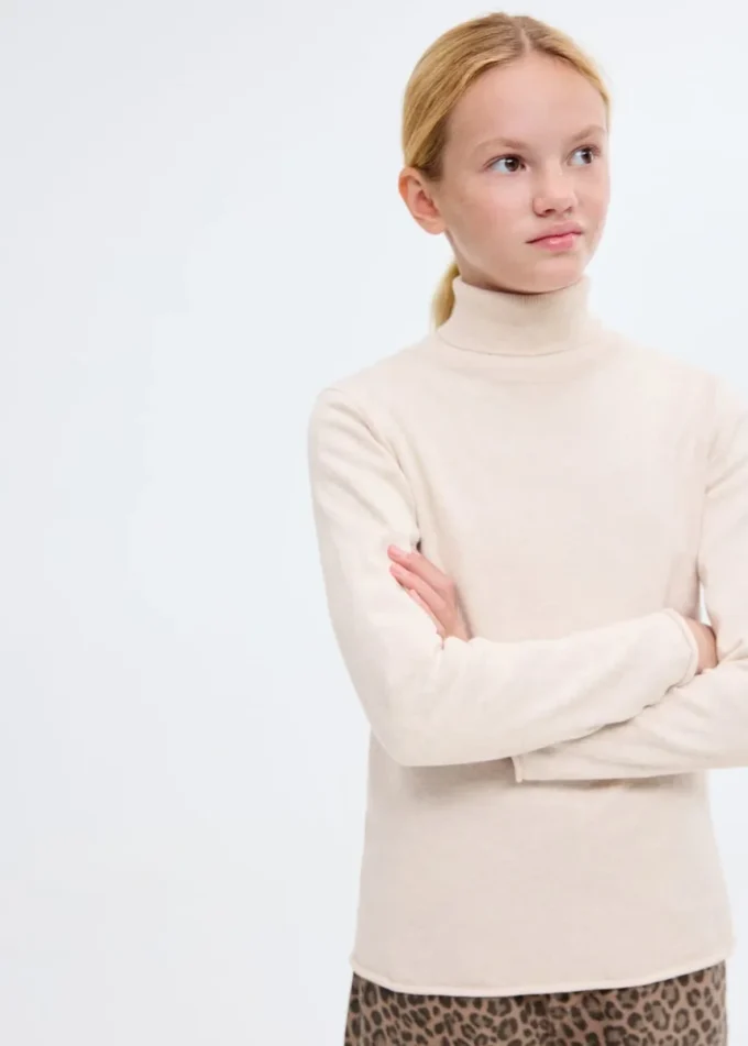 Strickpullover mit Rollkragen