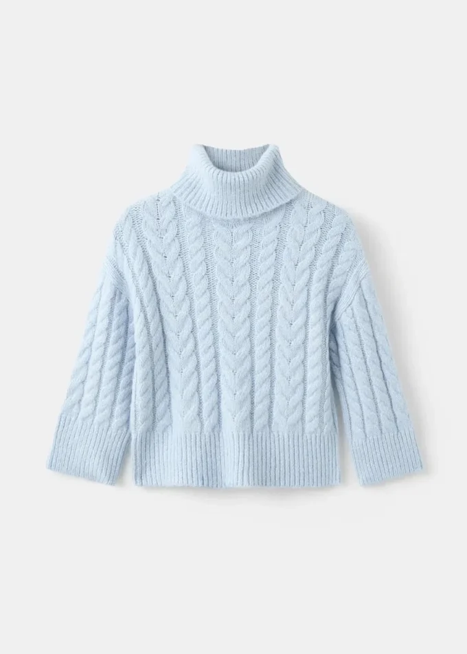 Strickpullover mit Rollkragen