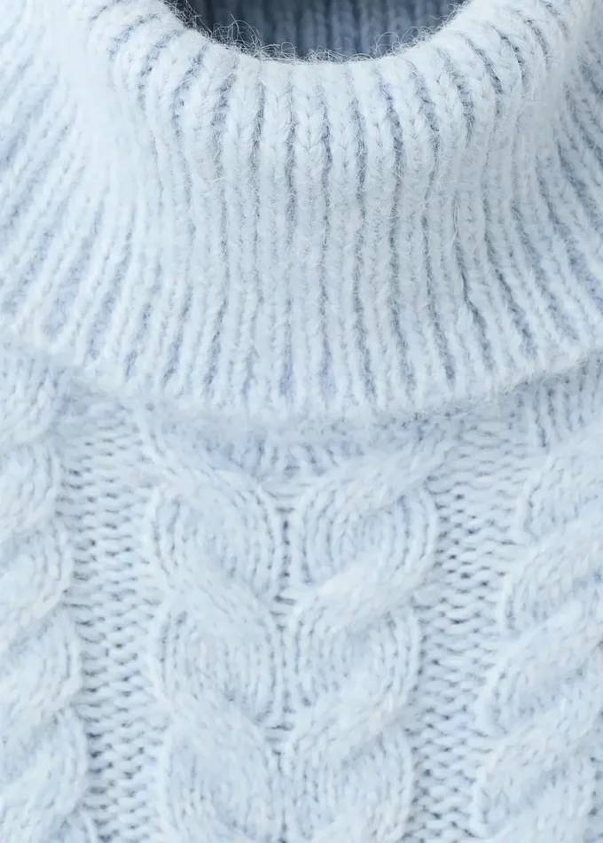 Strickpullover mit Rollkragen