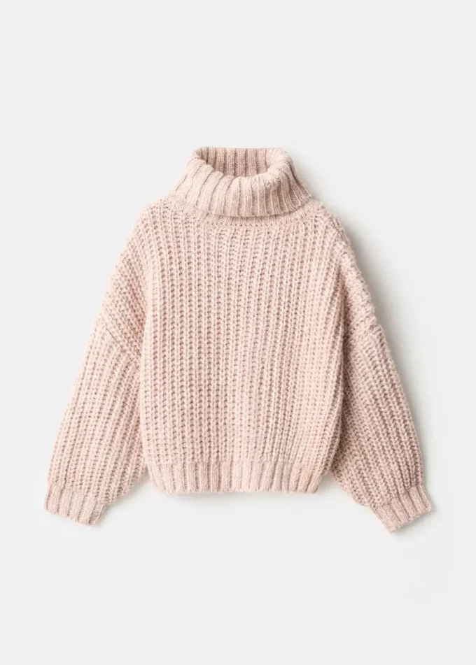 Strickpullover mit Rollkragen