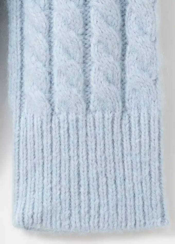 Strickpullover mit Rollkragen