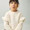 Strickpullover mit Rüschen