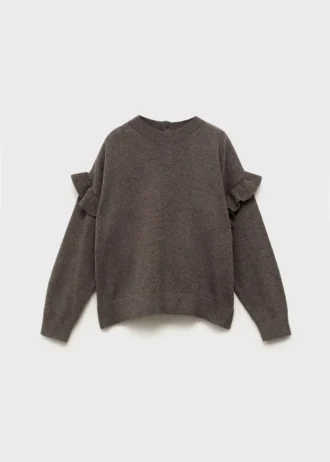 Strickpullover mit Rüschen