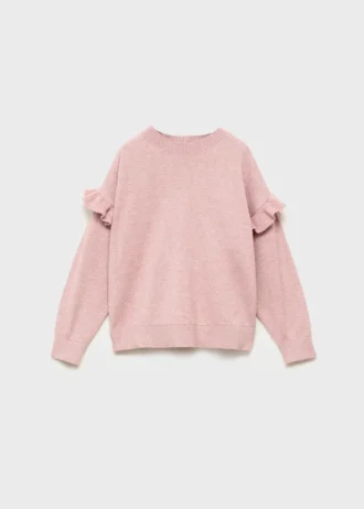 Strickpullover mit Rüschen
