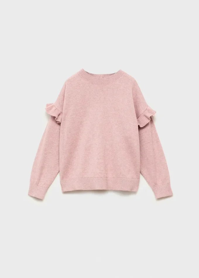 Strickpullover mit Rüschen