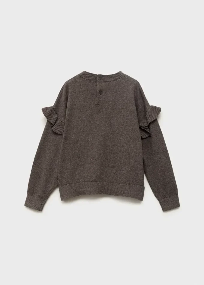 Strickpullover mit Rüschen