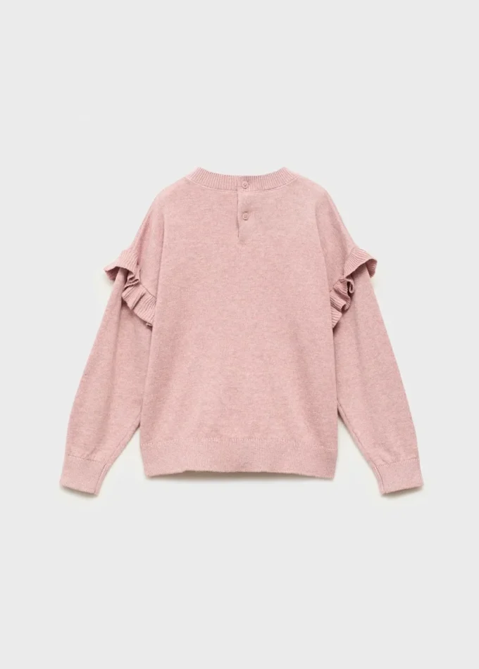 Strickpullover mit Rüschen