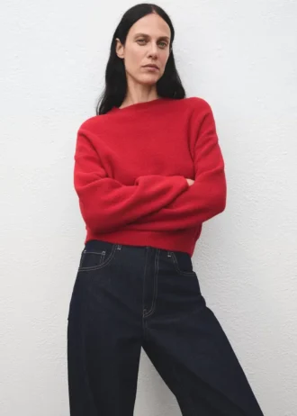 Strickpullover mit Rundhalsausschnitt