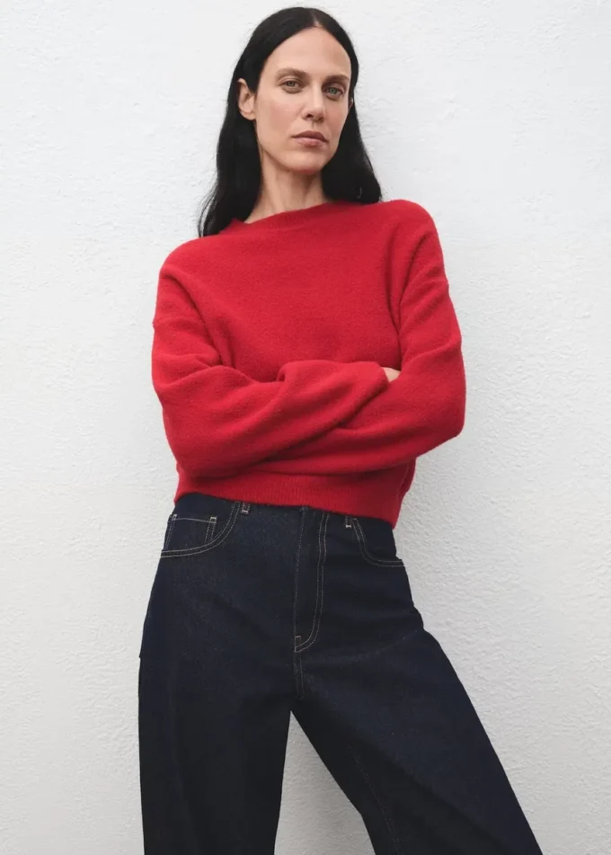 Strickpullover mit Rundhalsausschnitt