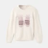 Strickpullover mit Stickerei