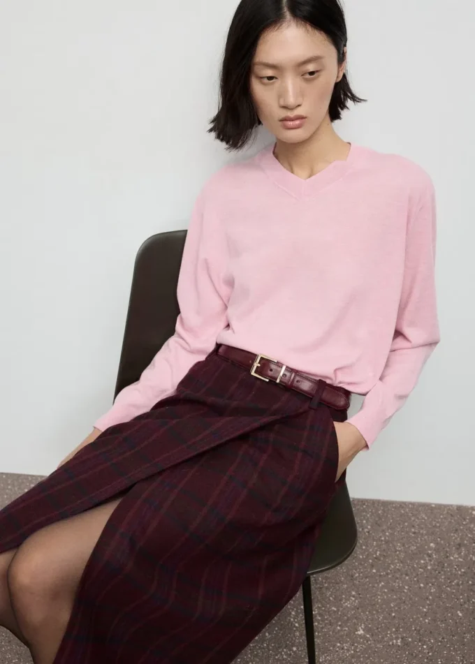 Strickpullover mit V-Ausschnitt