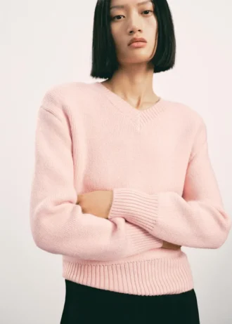 Strickpullover mit V-Ausschnitt