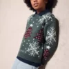 Strickpullover mit Weihnachtsmotiv