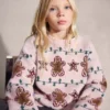 Strickpullover mit Weihnachtsmotiv