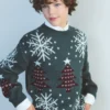 Strickpullover mit Weihnachtsmotiv