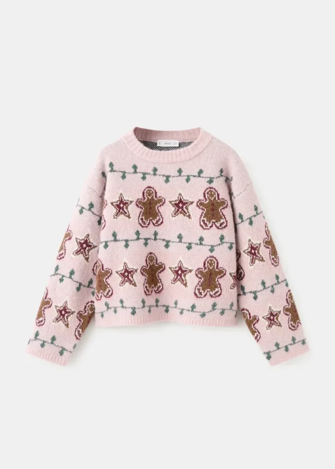 Strickpullover mit Weihnachtsmotiv