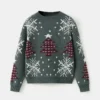 Strickpullover mit Weihnachtsmotiv