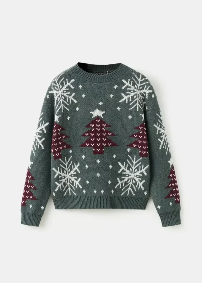 Strickpullover mit Weihnachtsmotiv