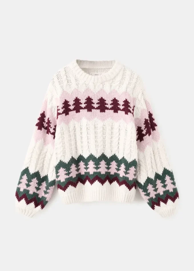 Strickpullover mit Weihnachtsmotiv