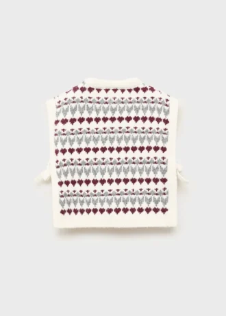 Strickweste mit Herzmuster