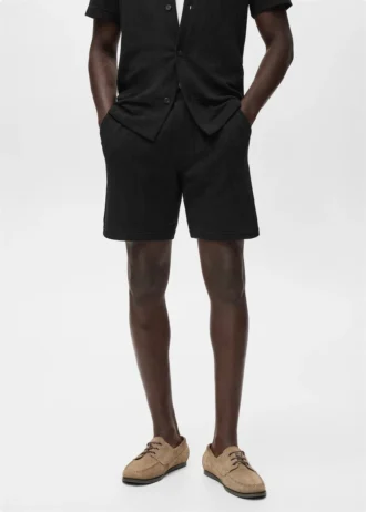 Strukturierte Strick-Shorts