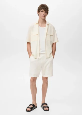 Strukturierte Strick-Shorts