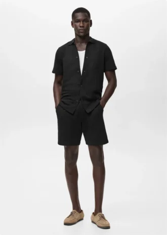 Strukturierte Strick-Shorts