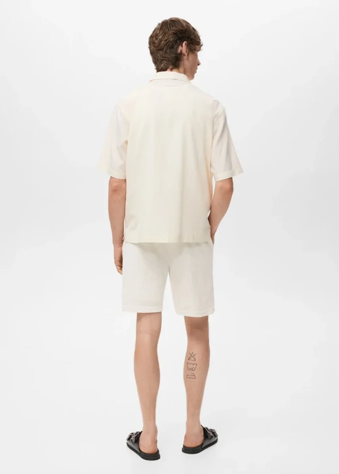 Strukturierte Strick-Shorts Strukturierte Strick-Shorts