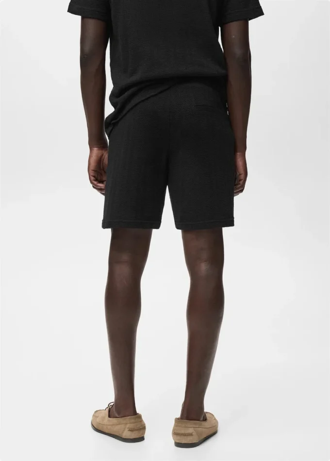 Strukturierte Strick-Shorts Strukturierte Strick-Shorts