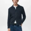 Strukturierte Strickjacke aus Wollmischung Strukturierte Strickjacke aus Wollmischung
