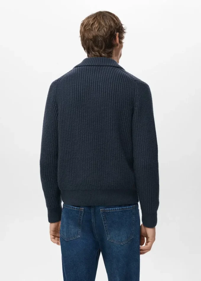Strukturierte Strickjacke aus Wollmischung Strukturierte Strickjacke aus Wollmischung