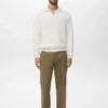 Strukturierter Polo-Pullover aus Strick