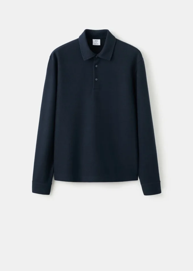 Strukturierter Polo-Pullover aus Strick Strukturierter Polo-Pullover aus Strick