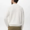 Strukturierter Polo-Pullover aus Strick