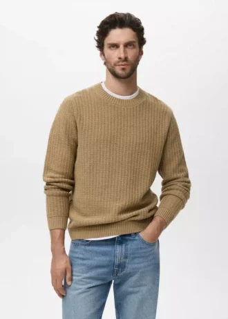 Strukturierter Pullover aus 100 % Baumwolle