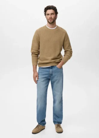 Strukturierter Pullover aus 100 % Baumwolle