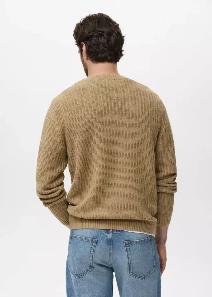 Strukturierter Pullover aus 100 % Baumwolle