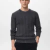 Strukturierter Pullover mit Fischgrätenmuster