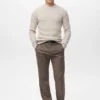 Strukturierter Pullover mit Fischgrätenmuster