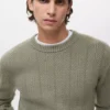 Strukturierter Pullover mit Fischgrätenmuster