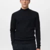 Strukturierter Pullover mit Perkins-Ausschnitt