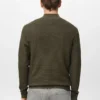Strukturierter Pullover mit Perkins-Ausschnitt