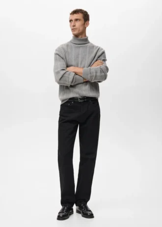 Strukturierter Rollkragenpullover