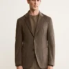 Strukturierter Slim-Fit-Blazer aus Baumwolle Strukturierter Slim-Fit-Blazer aus Baumwolle