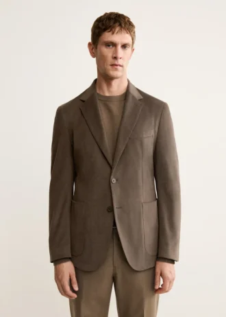 Strukturierter Slim-Fit-Blazer aus Baumwolle