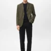 Strukturierter Slim-Fit-Blazer aus Baumwolle Strukturierter Slim-Fit-Blazer aus Baumwolle