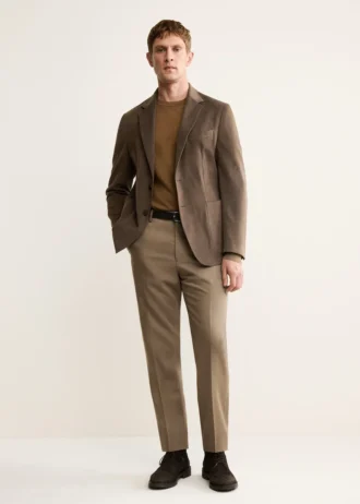 Strukturierter Slim-Fit-Blazer aus Baumwolle
