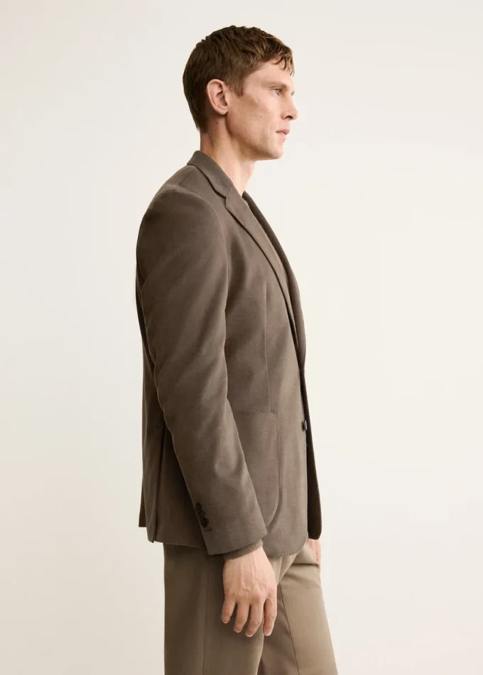 Strukturierter Slim-Fit-Blazer aus Baumwolle Strukturierter Slim-Fit-Blazer aus Baumwolle